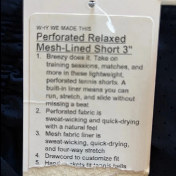 NWT Lululemon Court Rival High-Rise Short 3" *Perforated - Picture 9 of 9